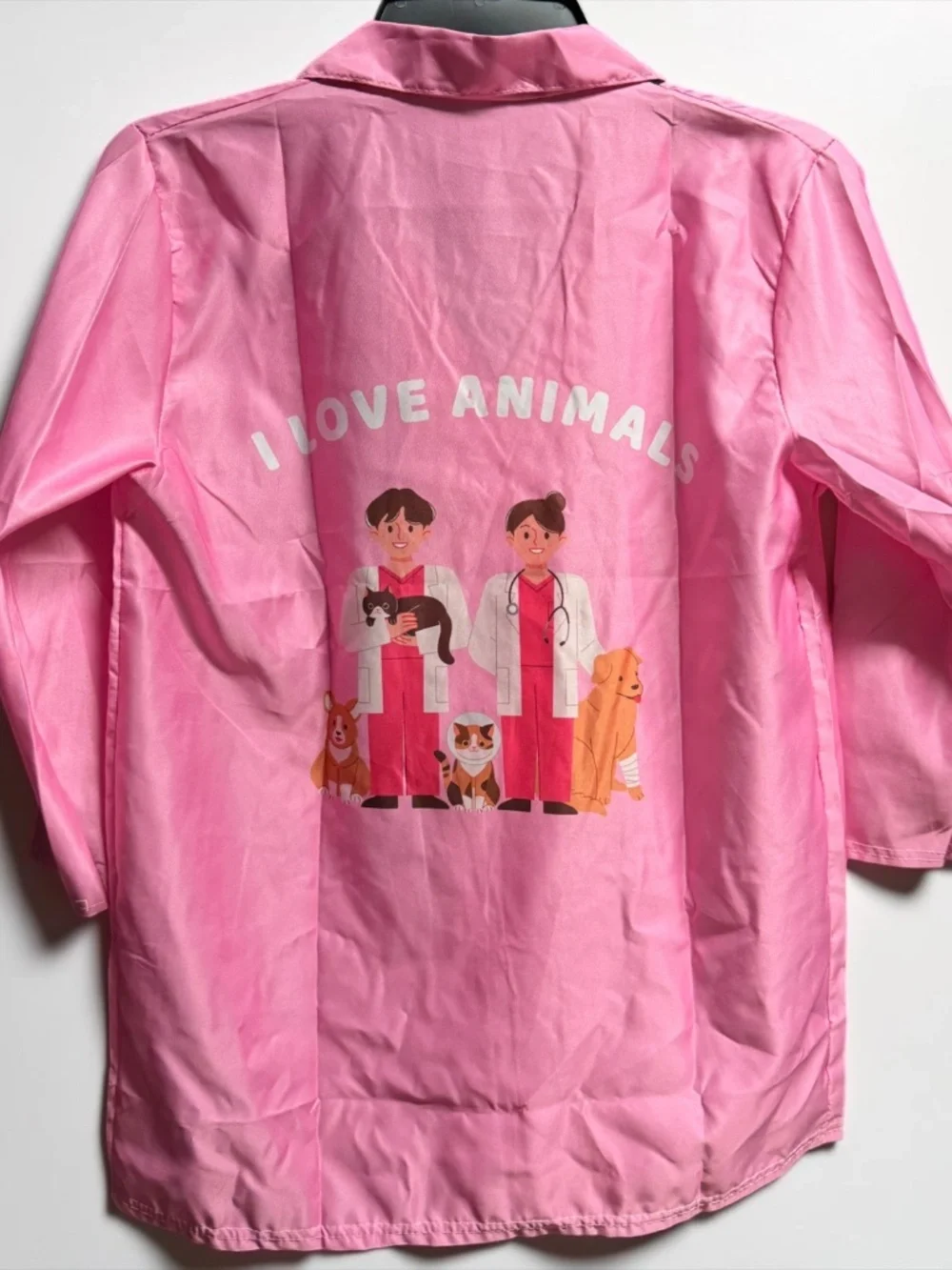 NWOT Kids Pink Veterinarian Costume Jacket One Size Vet Dress Up